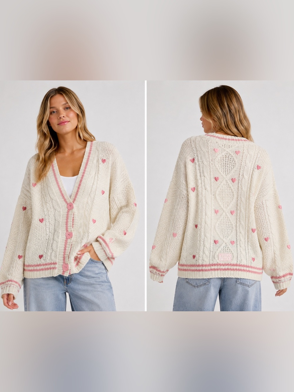 Taylor Swift LOVER Album cardigan XS/S Limited Edition Y2K Sweater Pink Heart